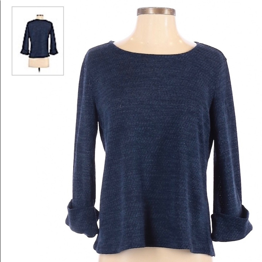 Anthropologie W5 Blue Pullover Knitted Blouse